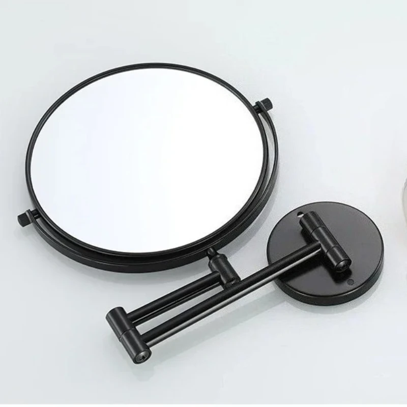 

Туалетное зеркало, настенное 8-дюймовое увеличительное двухстороннее зеркало, алюминиевое черное зеркало для макияжа, косметический женский подарок