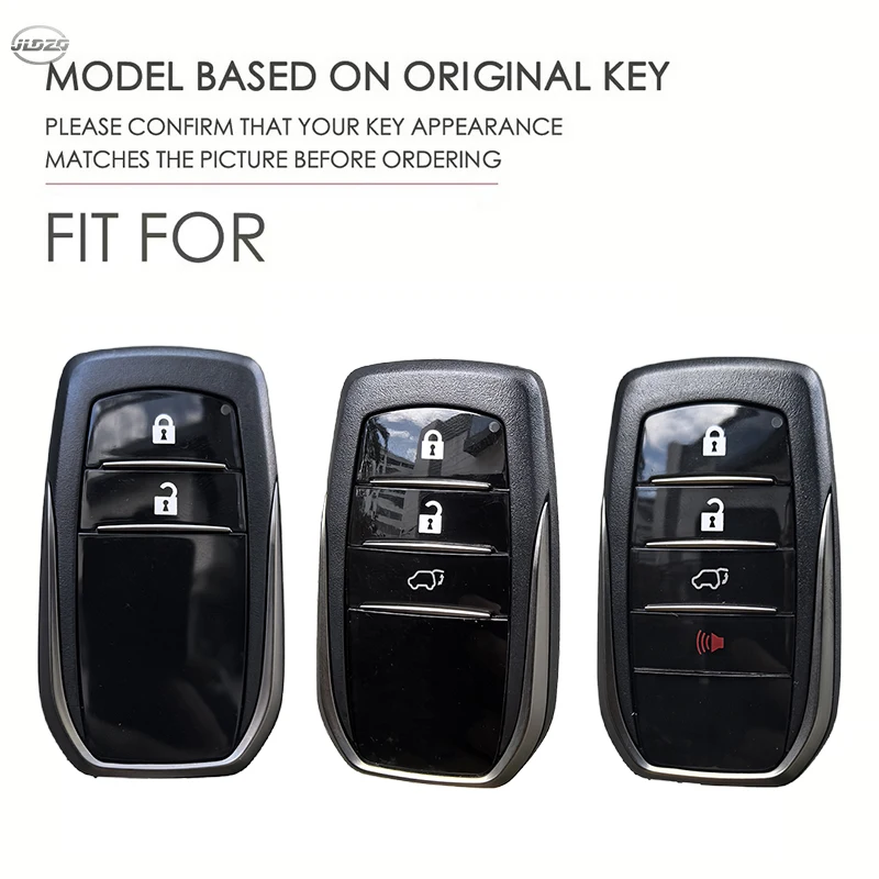 2026 Silicone Car Key Case Cover Chain For Toyota Corolla Hatchback Cross Yaris Cross Prius Hilux Land Cruiser LC200 LC250 LC300