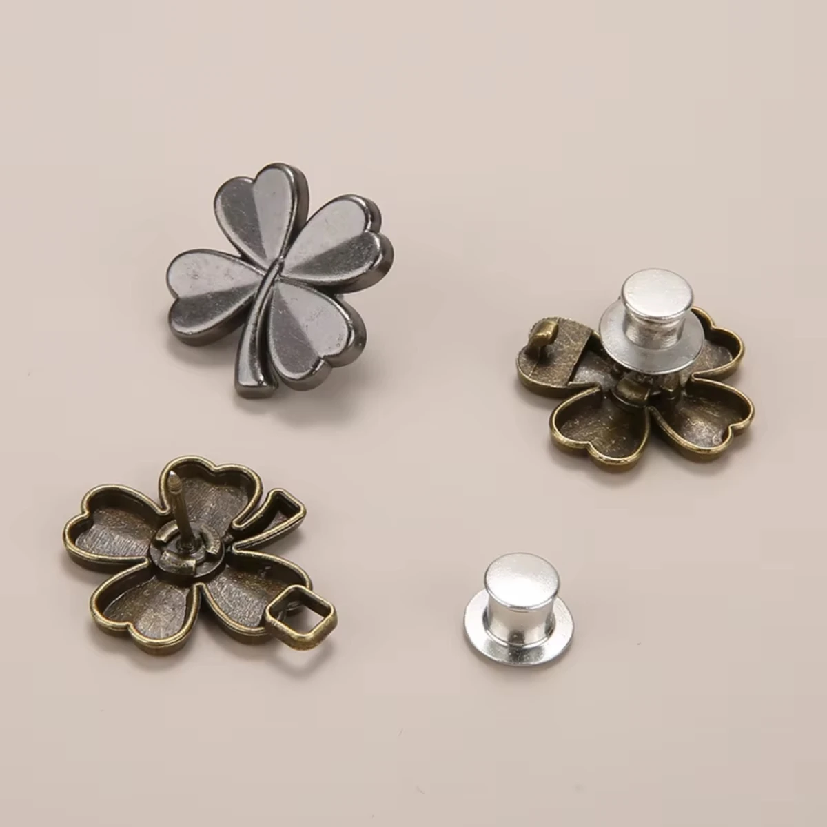 1 Pair Jeans Button Adjustable Clips for Pant Skirts Waist Tightener Buckle Snap Button Adjuster Pants Pin Retractable Button