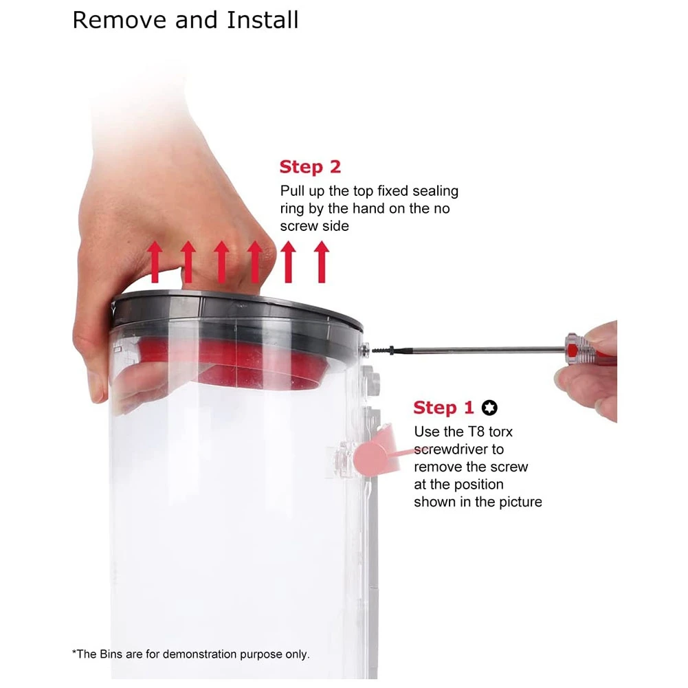 Anillos de sellado para contenedor de polvo, piezas de aspiradora dy-son V11/Sv14/Sv15, compatibles con tazas dy-son Bin 970050-01