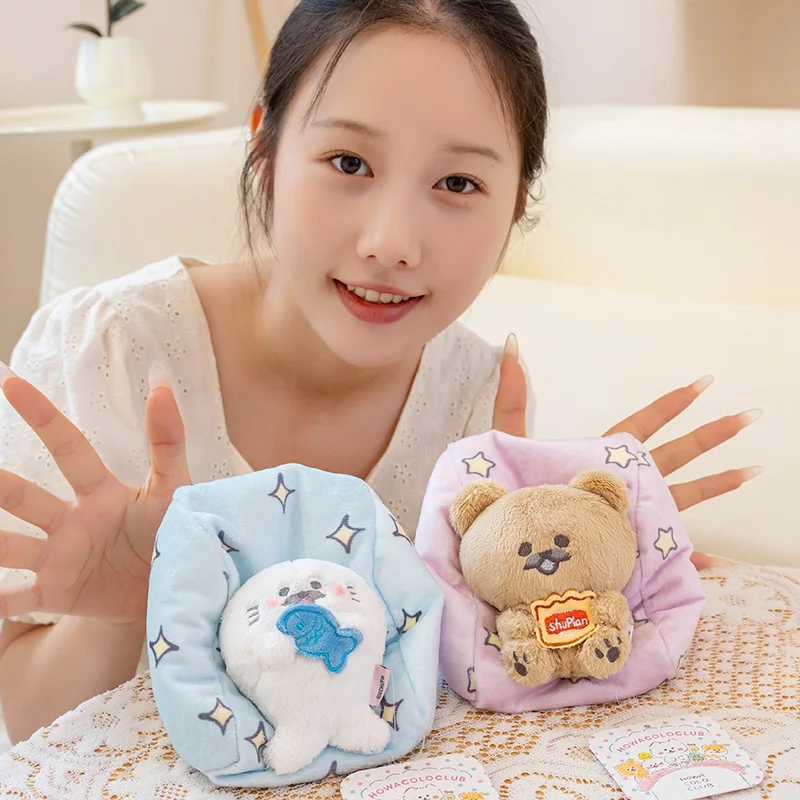 

10cm Mini Sofa Plush Doll Room Decoration Animal Howacolo Series Sitting Series Cartoon Toy Sofa Car Kawaii Decor Kids Gifts
