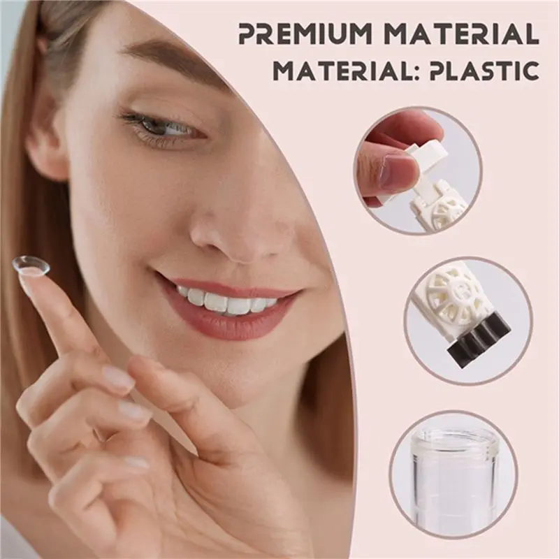8 Pieces Hydrogen Peroxide Contact Lens Cleaner Case,Eye Contact Lens Washer Machine,Travel Size Vented Universal