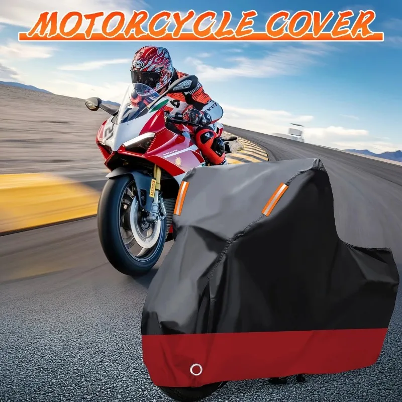

Outdoor Motorcycle Cover with Sun Protection Featuring Windproof Buckles and Reflective Strips Motorcycle Protective Cover