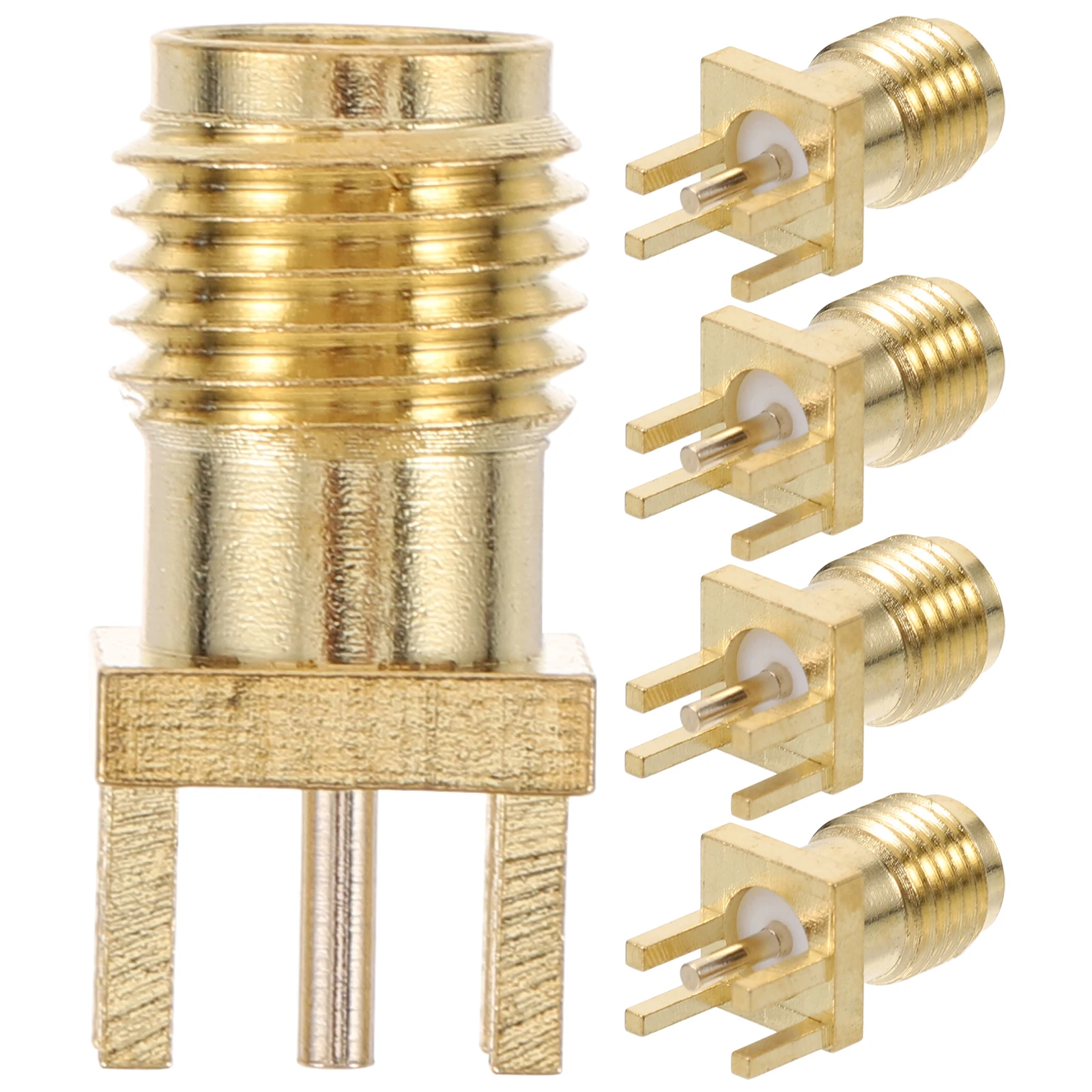 

5pcs SMA Connectors Adapters Female Sockets PCB Edge Mount 13.5mm Antenna Base Stable Connection Broadcasting