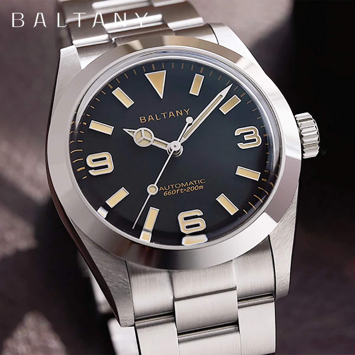 

Baltany 2024 New 36mm Explorer Men's NH38 Automatic Mechanical Watch Luxury Sapphire Polished Stainless Steel Waterproof 20Bar N