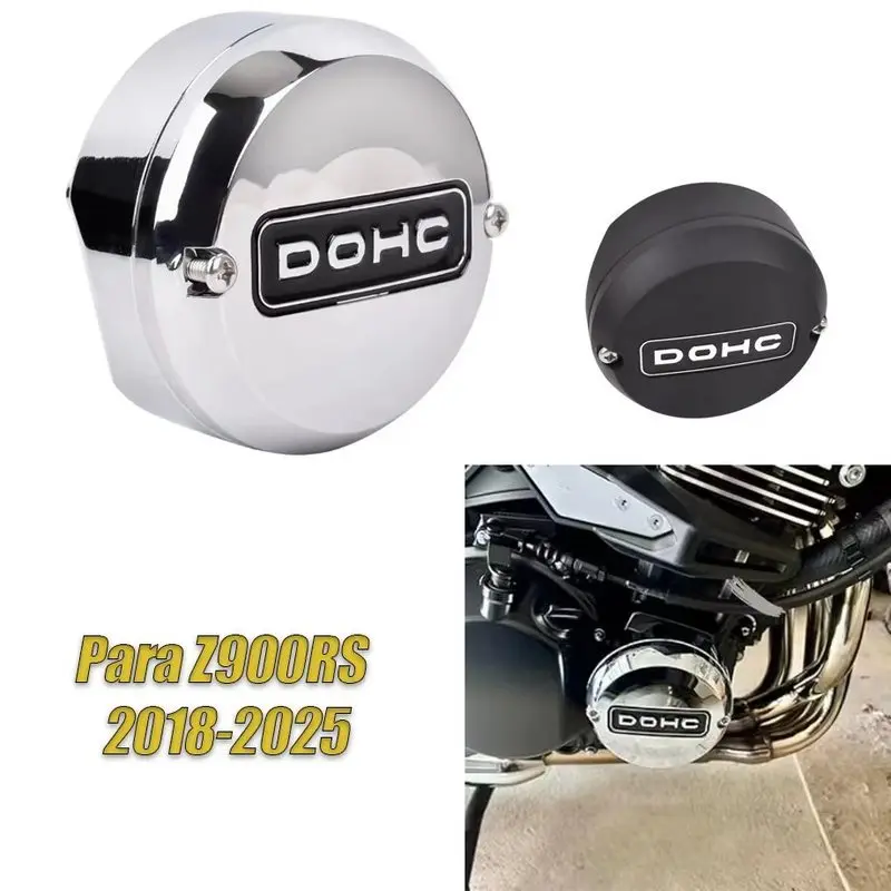 For Kawasaki Z900 RS Z 900RS Cafe 2018-2025 Chrome Engine Clutch Protector Knit Style Cover Set Motorcycle Pulsar Cover Set