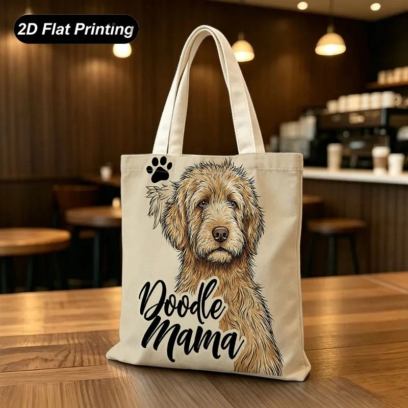 Graphic Print Tote Bag Large Capacity Women Shopping Daily Commute Travel Lovers Modern Minimalist