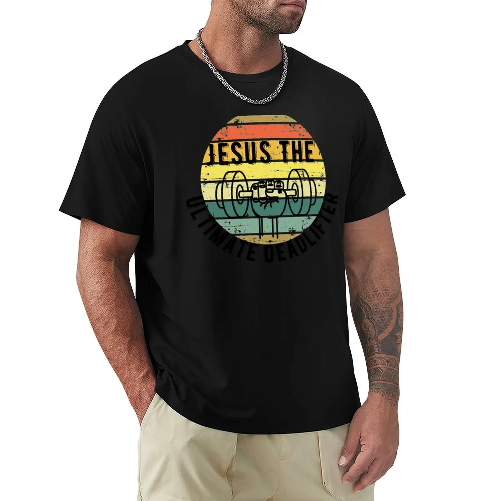 Jesus The Ultimate Deadlifter T-Shirt man t shirt luxury T-Shirt