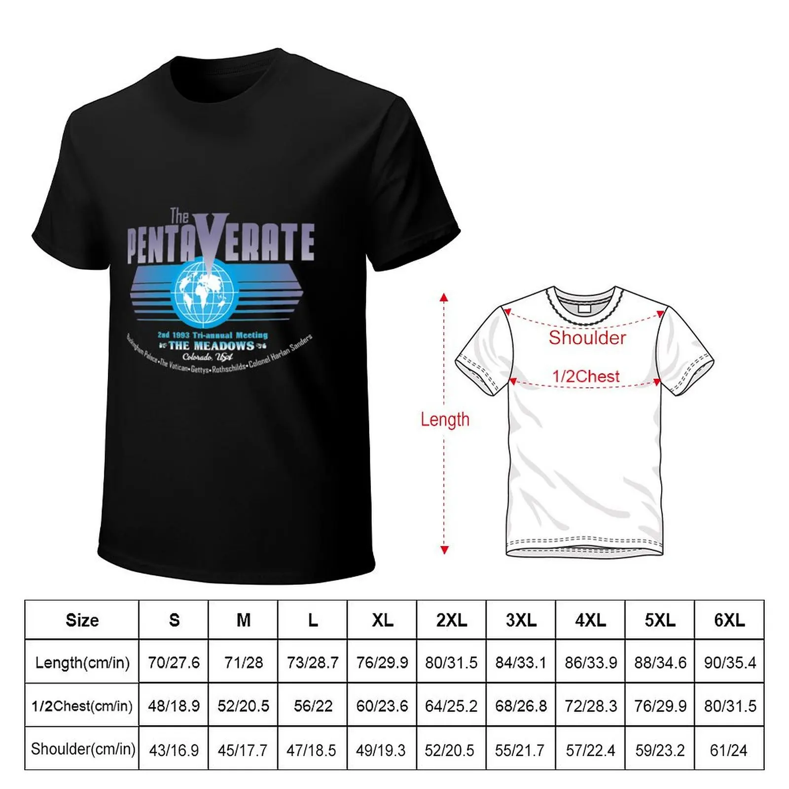 The Pentaverate T-Shirt blue archive graphic tee shirt t shirt for men