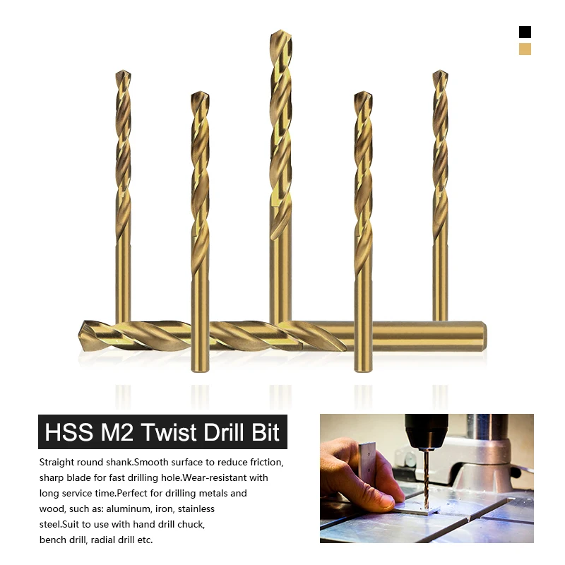 Foret Hélicoïdal HSS M2 21 Mm Vearter - Tige Réduite 12,7 Mm Pour Métal, Inox, Aluminium, Bois Et Plastique