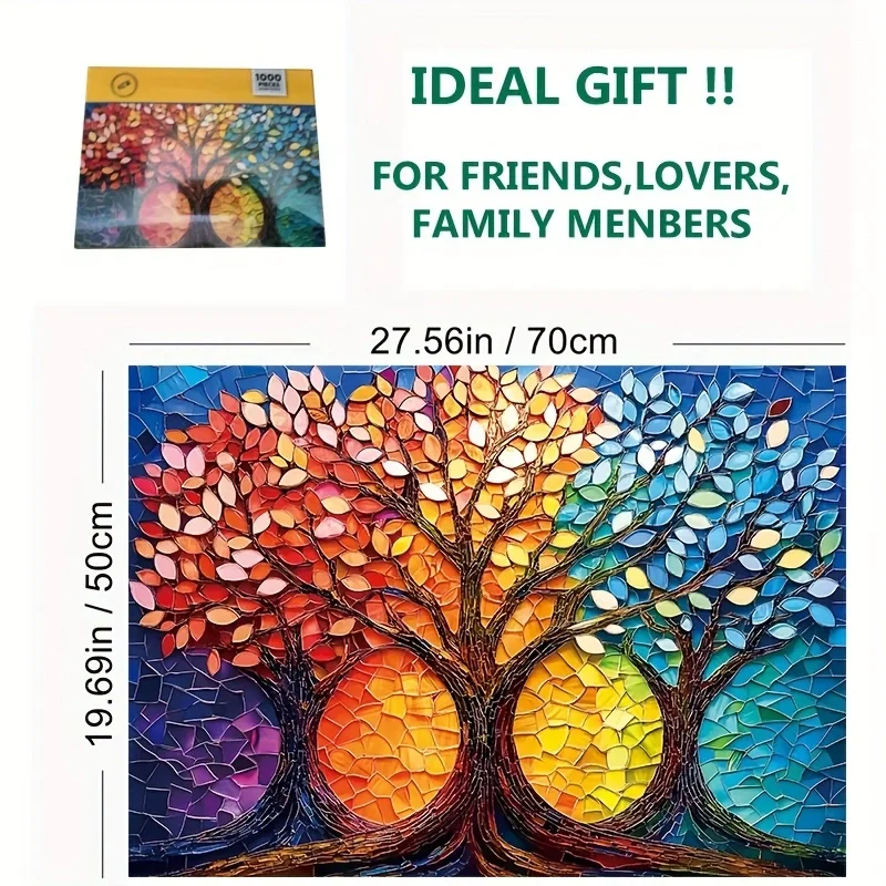 70X50CM 1000 pièces Puzzle adulte 1000 pièces 1.8mm d'épaisseur adulte défi Puzzle couleur Puzzle 1000 pièces cadeau parfait