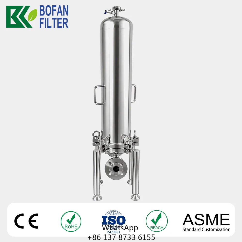 304 Stainless Steel Multi Cartridge Filter Housing 5 Cartridge - Food Grade, 1.5 ㎡ Large Filtration Area