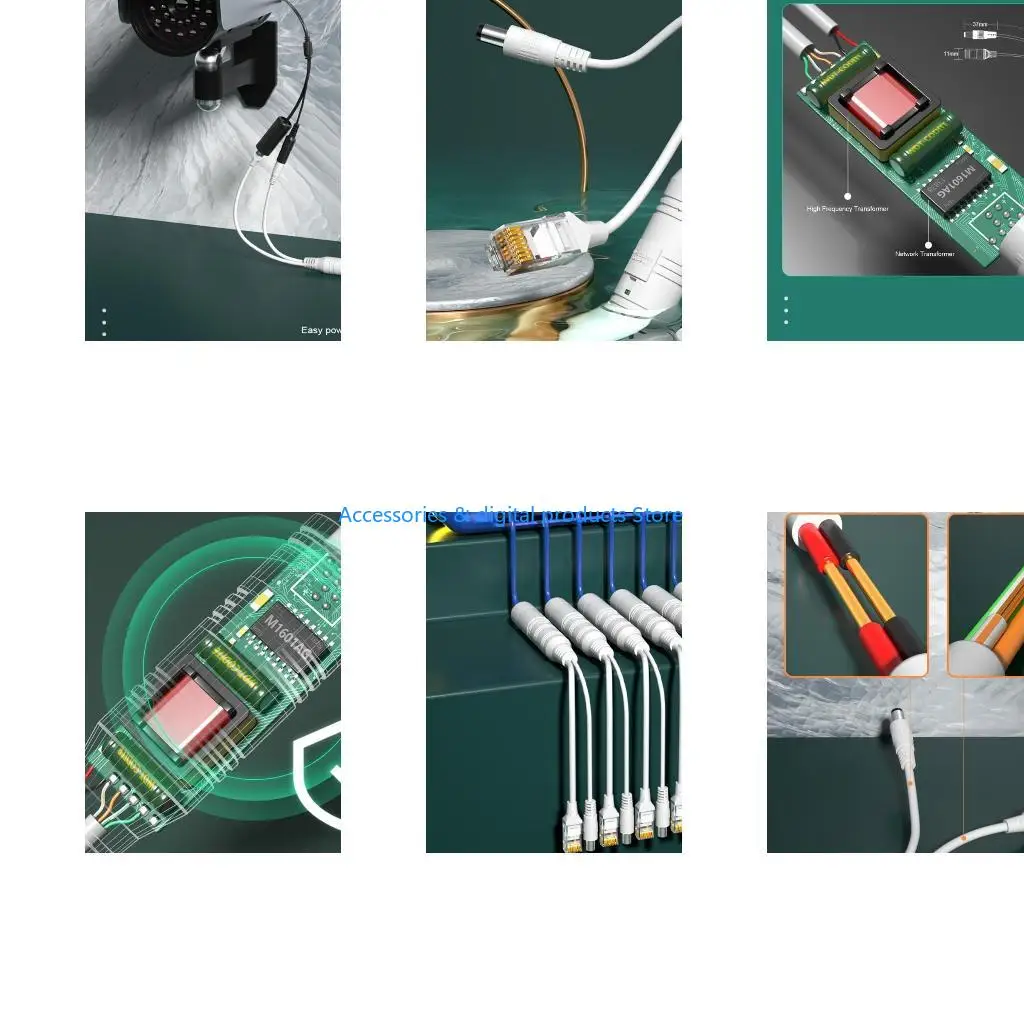 77JD 48V Waterproof PoE Splitter Adapter Good Waterproof Effect Power Supply Modules