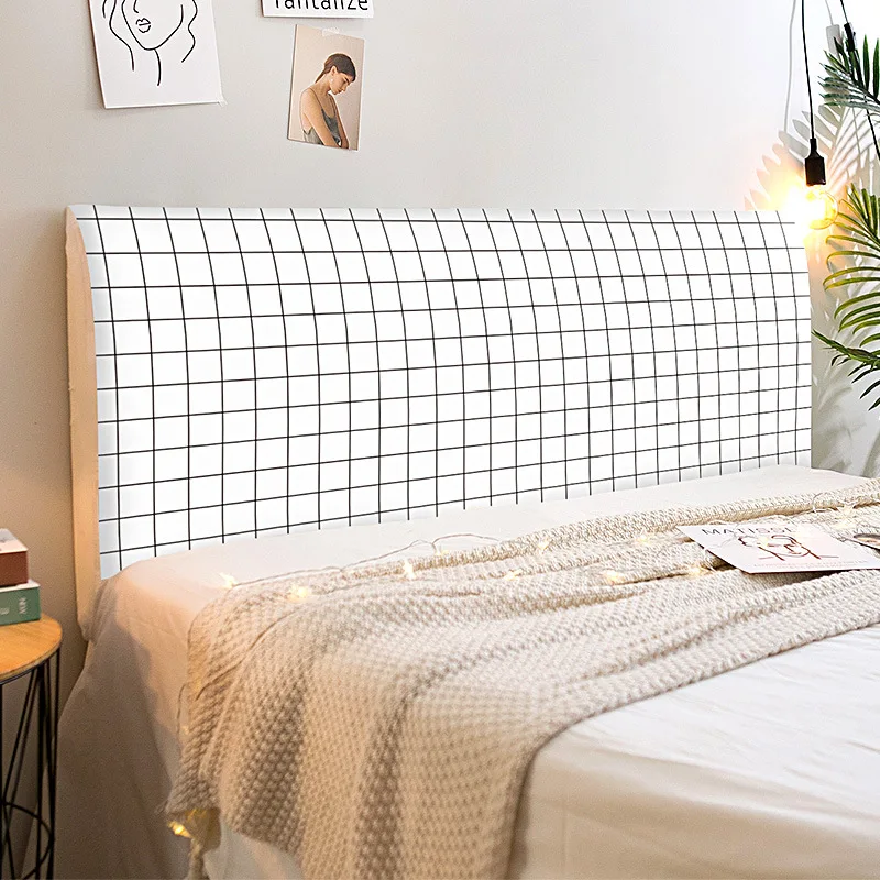 Stretch Bed Headboard Covers Slipcovers Protector for Bedroom Décor Polyester Fiber All-Inclusive Elastic Headboard Protection