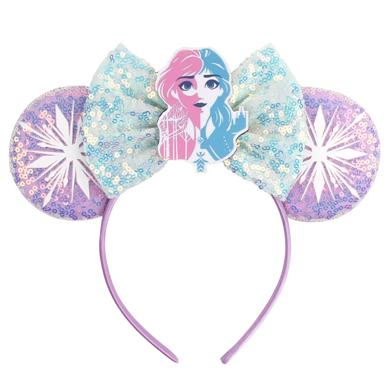 Disney Anna Princess Elsa Headband Mickey Mouse Ears Headbands for Baby Girls Olaf Frozen Hairband Kids Women Hair Accessories