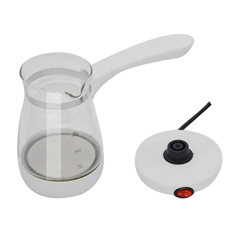 

600W Turkish Coffee Machine Coffee Maker Glass Italian Mocha Pot Hot Milk Italian Tea Heating Cooker Jug 5-6 Cups