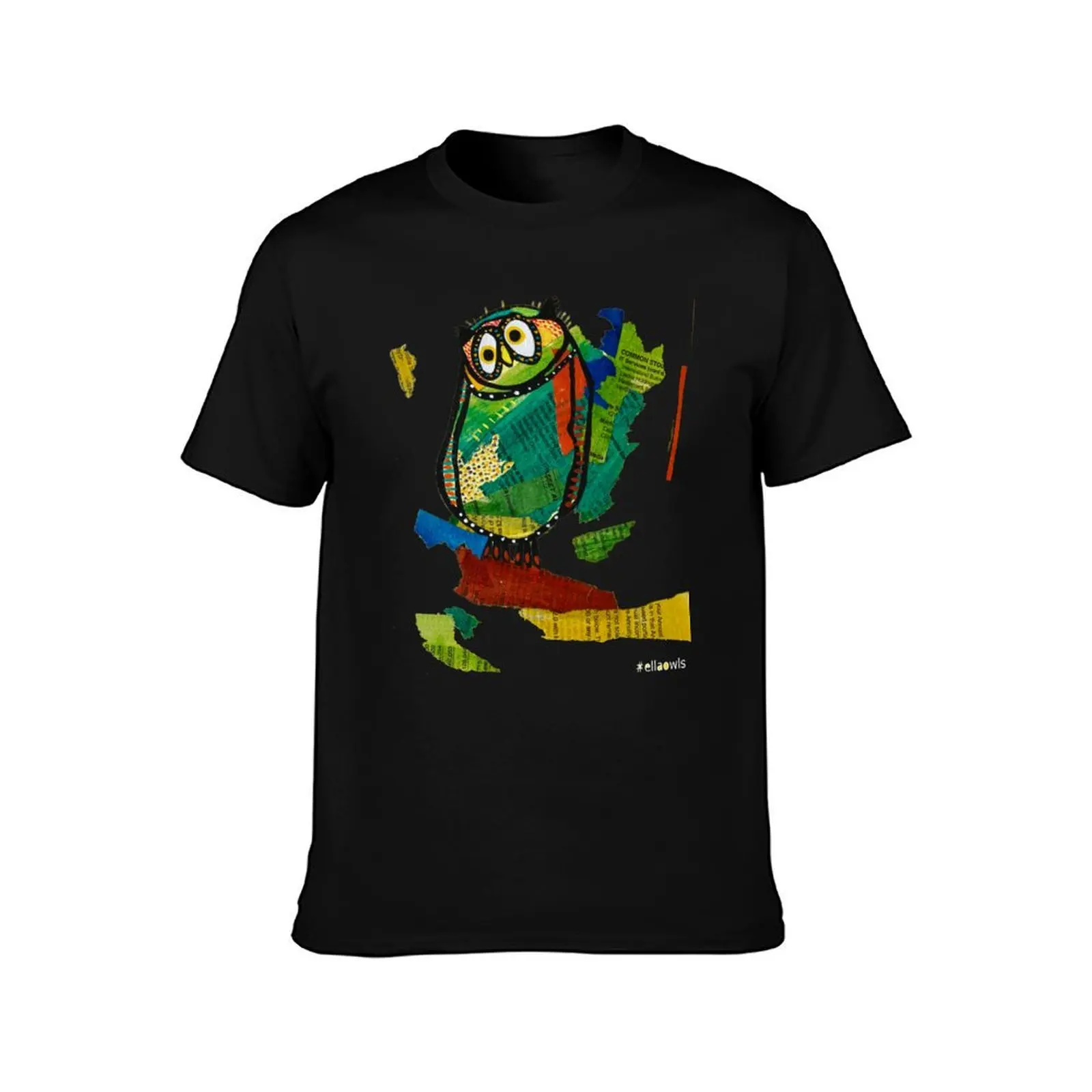 Owl Flirting with the world II T-Shirt, Summer Casual Cotton Tee, Oversized Streetwear Tops, Vintage Graphic Print, 100% Cotton