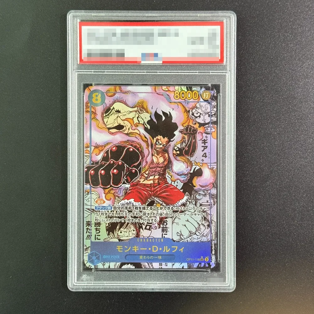 

Diy 2025 Japanese One Piece OP11-A Fist of Divine Speed Monkey D. Luffy Rating Collection Card Self Made OPCG Graded Cards