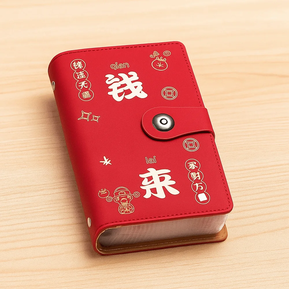 With Password Lock Saving Money Binder Wallet Storage Handbook Planner Organizer 50/100Sheets PU Leather Budget Binder with Lock