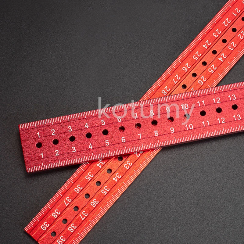 Movable Angle Ruler Carpenters Precision Scribe Ruler Marking Gauge Aluminium Alloy Multifunction Combined Angle Ruler 30/40cm