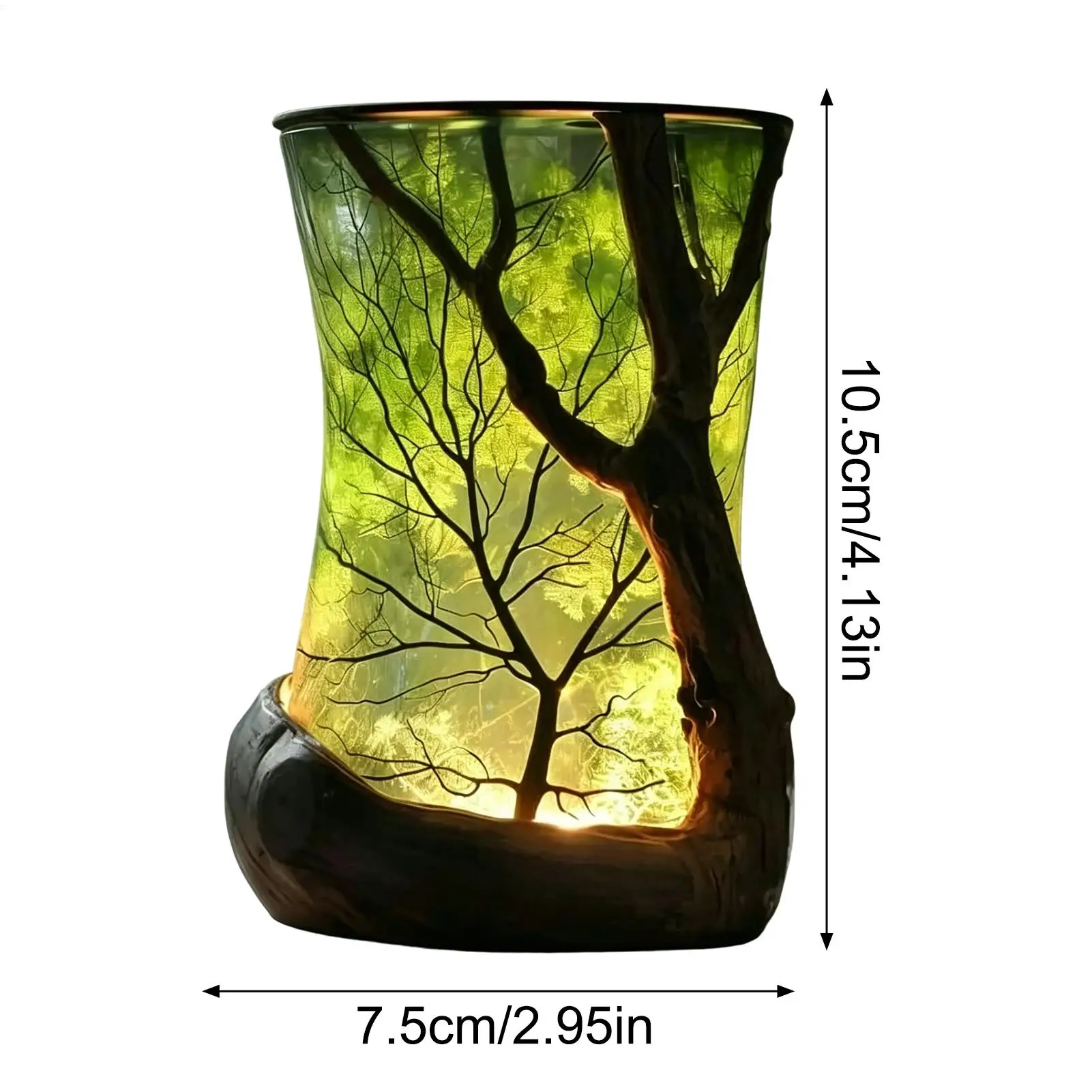Bedside Table Lamp Forest Nightlight Decorative Ambient Light for Home Office Bedroom Study Room Desk Bookshelf Reading Corner view 6