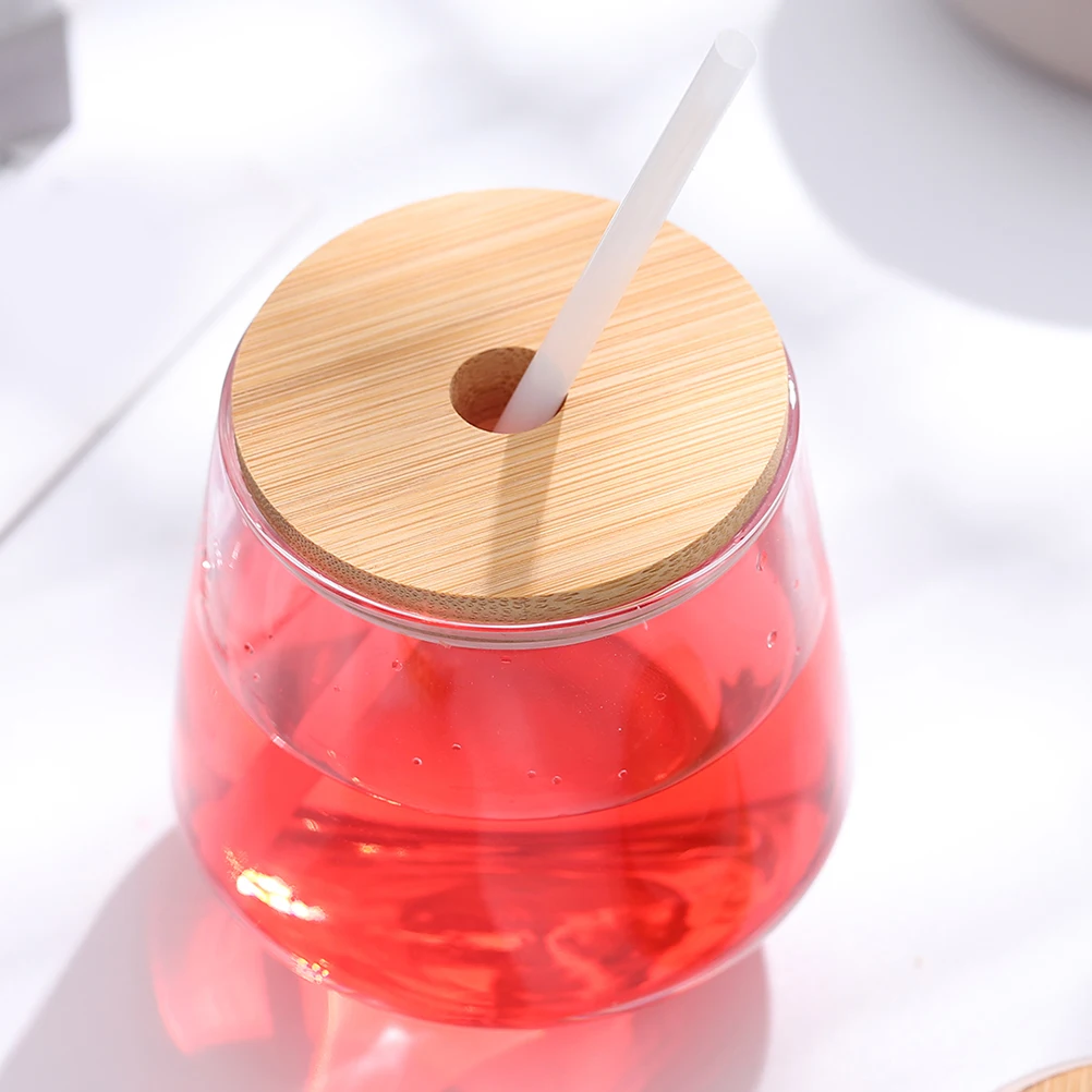 

Bamboo Lid Straw Holes Mason Jar Covers Airtight Sealing Glass Bottle Tops Safe Material Food Beverage Storage