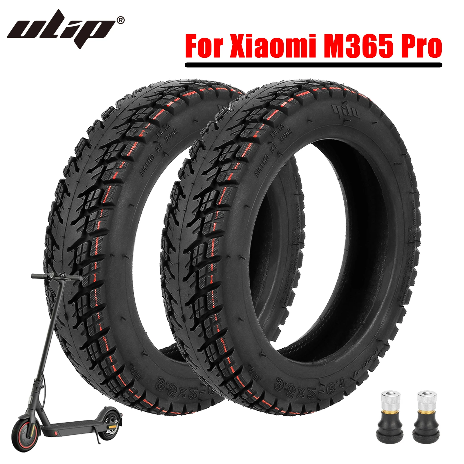

Ulip 2Pcs 9 Inch Tubeless Off-road Tire Upgrade 9.5x2-6.1 for Xiaomi M365 1S Pro2 Mi3 E-Scooter 9.5*2-6.1 Anti-slip Thicken Tire