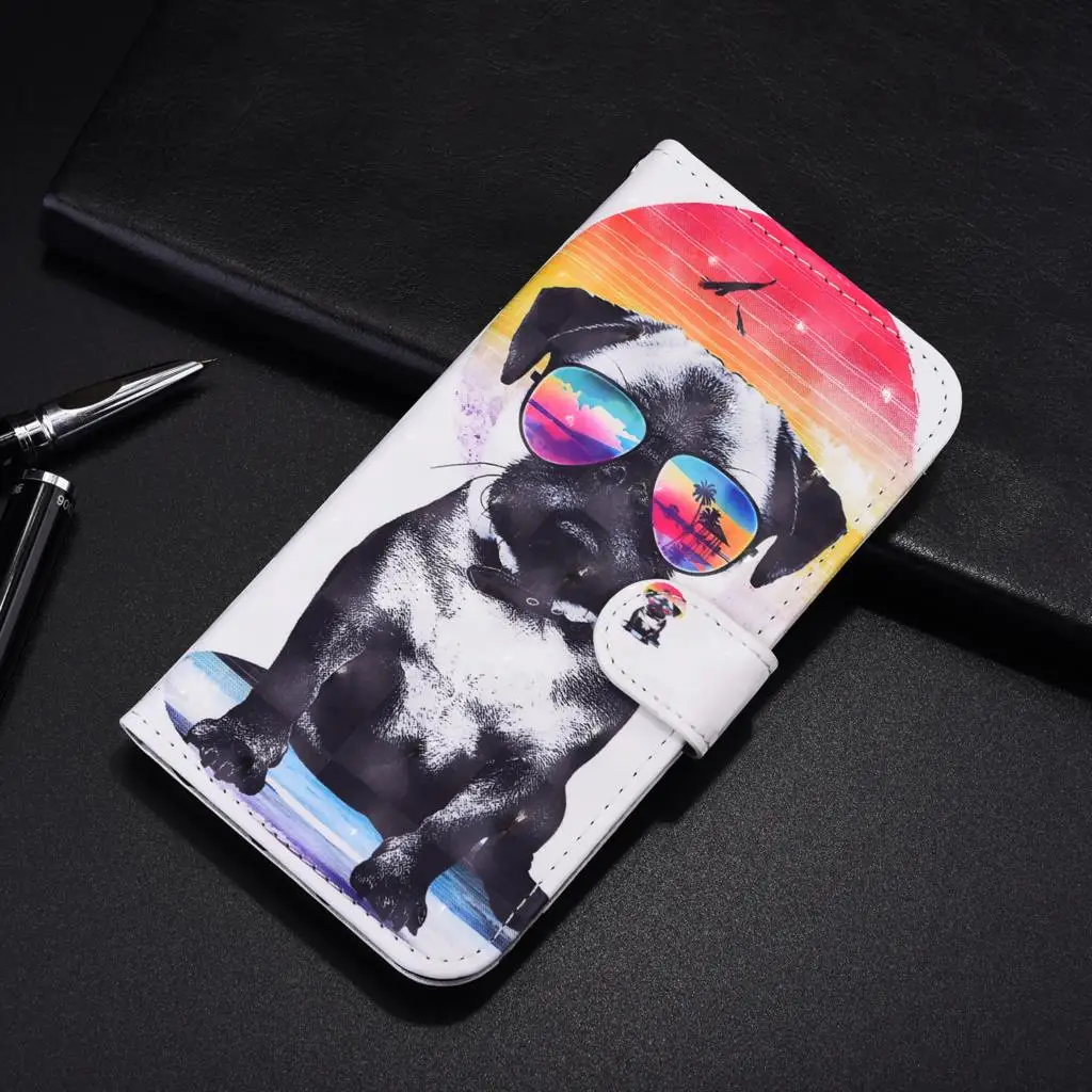 3D Painted Leather Case For Huawei P20 30 40 Lite P Smart Y6 2019 Y5P Y6P Y7P Honor 9A 9S 9C 10X Lite Flip Wallet Protect Cover