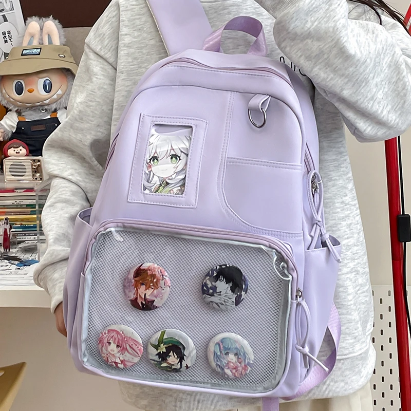 

2025 New Large Capacity Commuter School Bag Travel Backpack Transparent Durable Shoulder Bag for Students And Travelers