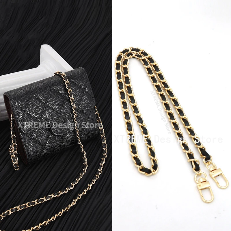 Black Bag Chain Accessories Gold Silver Women Shoulder Bag Chain Metal Chain Strap Crossbody Bag Belt for Handbag