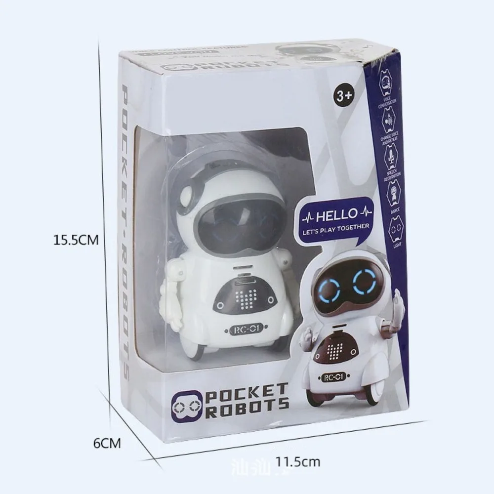 Robot intelligent multifonctionnel mignon, Dialogue interactif, danse de poche, Mini Robot de musique dynamique