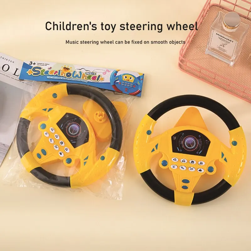 Simuler la conduite de voiture copilote volant électrique bébé jouets avec son enfants Musical éducatif poussette conduite jouets vocaux