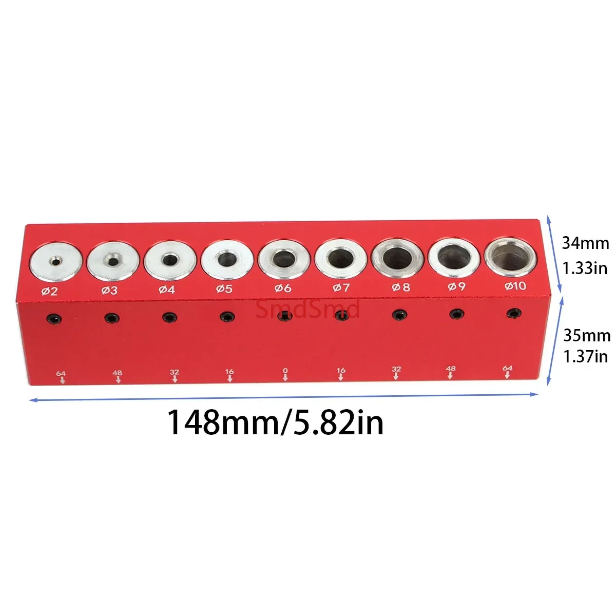 Woodworking 2mm-10mm Pocket Hole Doweling Jig Self-centering Vertical Drilling Guide Punching Hole Locator Kit