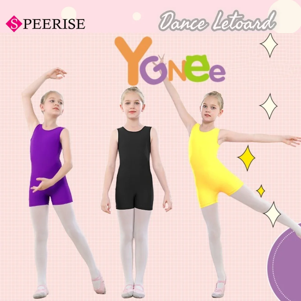 Child Tank Leotard Ballet Dance Suit Professional Biketard  Bodysuit Sleeveless Catsuit Unitard Rhythmic  Gymnastics Sportswear