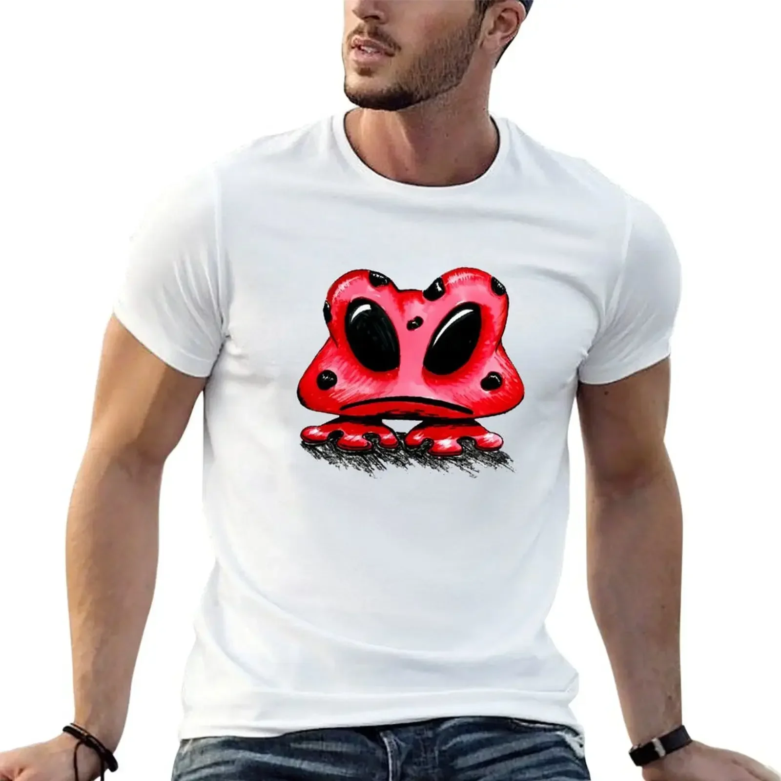 Frog-Toad-Alien T-Shirt cotton graphic tees graphic t shirts shirts graphic tees Aesthetic clothing Men's clothing