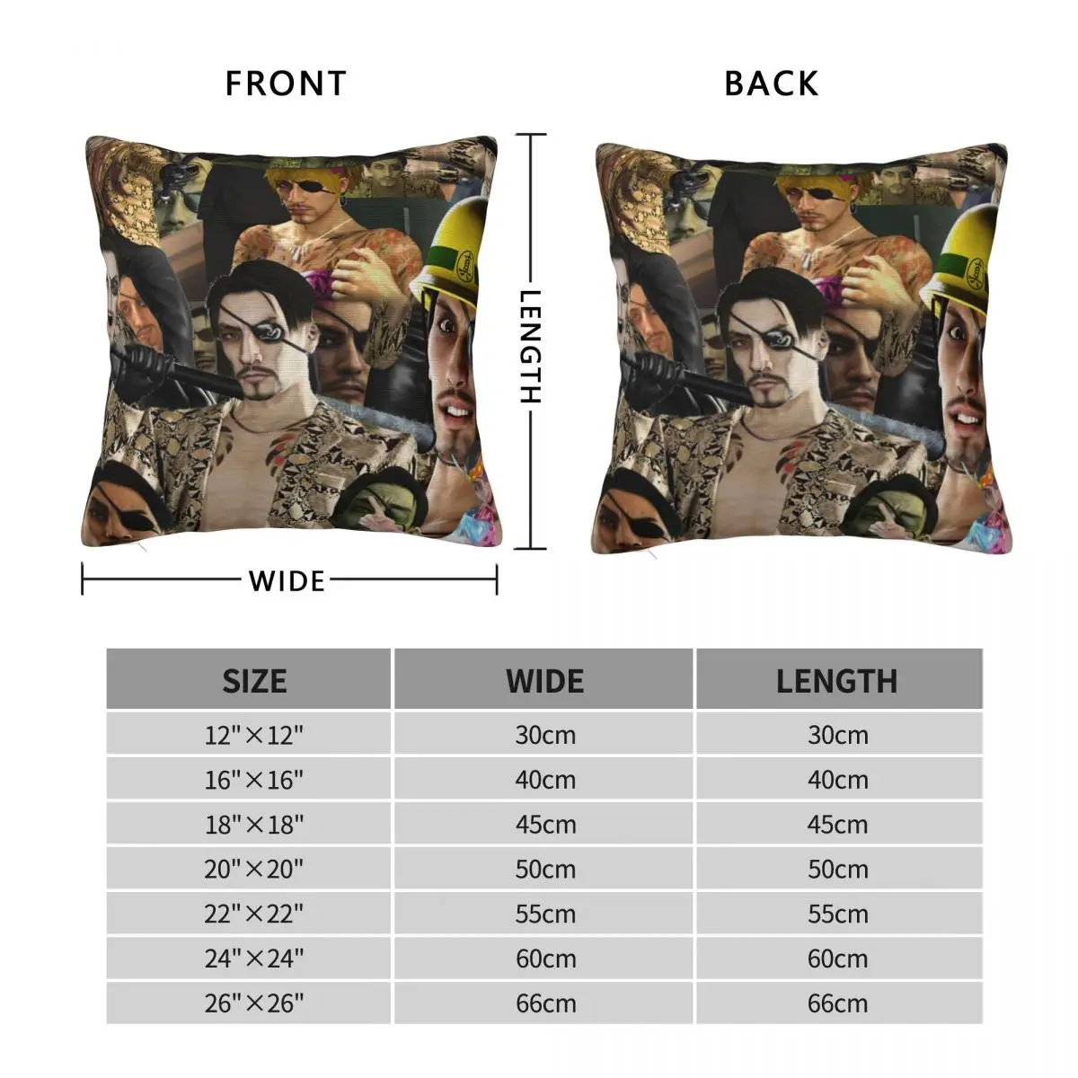 Yakuza Goro Majima Like A Dragon Pillowcase Polyester Linen Velvet Creative Zip Decor Pillow Case Room Cushion Cover