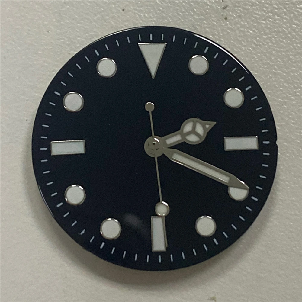 29MM Watch Dial Luminous Watch Dial With Hands for Miyota 8215 821A/Mingzhu DG2813 DG3804 Movement Watch Face + Pointers