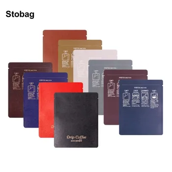 StoBag 크래프트 종이 커피 포장 가방, 귀에 거는 작은 다채로운 포켓, 콩 차 분말 보관 파우치 밀봉, 100 개 Best5 StoBag 크래프트 종이 커피 포장 가방, 귀에 거는 작은 다채로운 포켓, 콩 차 분말 보관 파우치 밀봉, 100 개 Best5