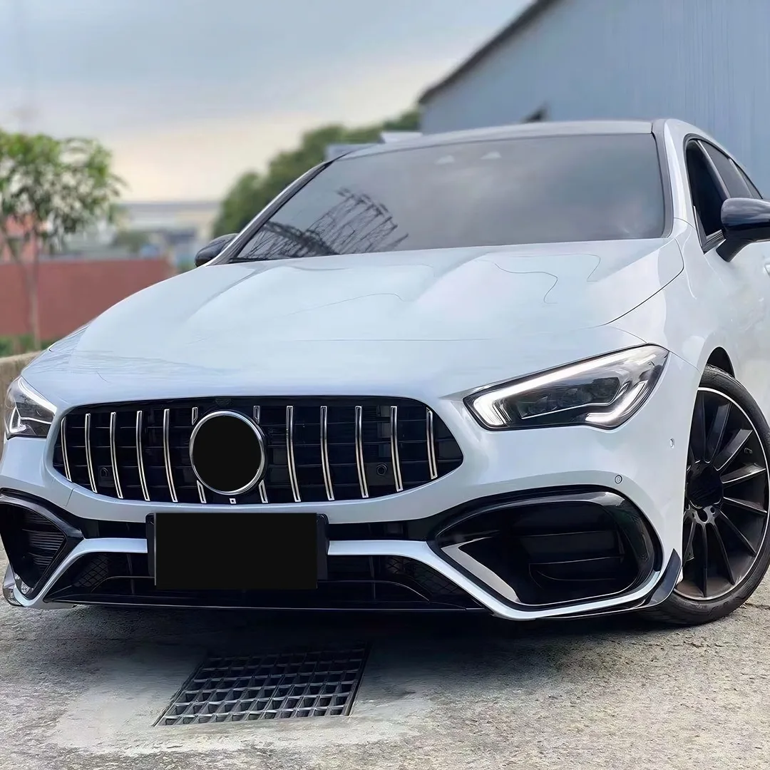 Front Mask Grid Bumper Grille Grill Tuning Accessories For Mercedes Benz CLA C118 W118 2019-2022 180 200 220 250 260 GT Style - view 4
