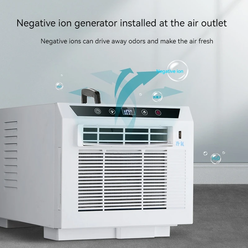 HHR-20 Mini Portable Mobile Cooling Air Conditioner USB Fast Charging Free Installation Remote Control Timing for Home Office Ou