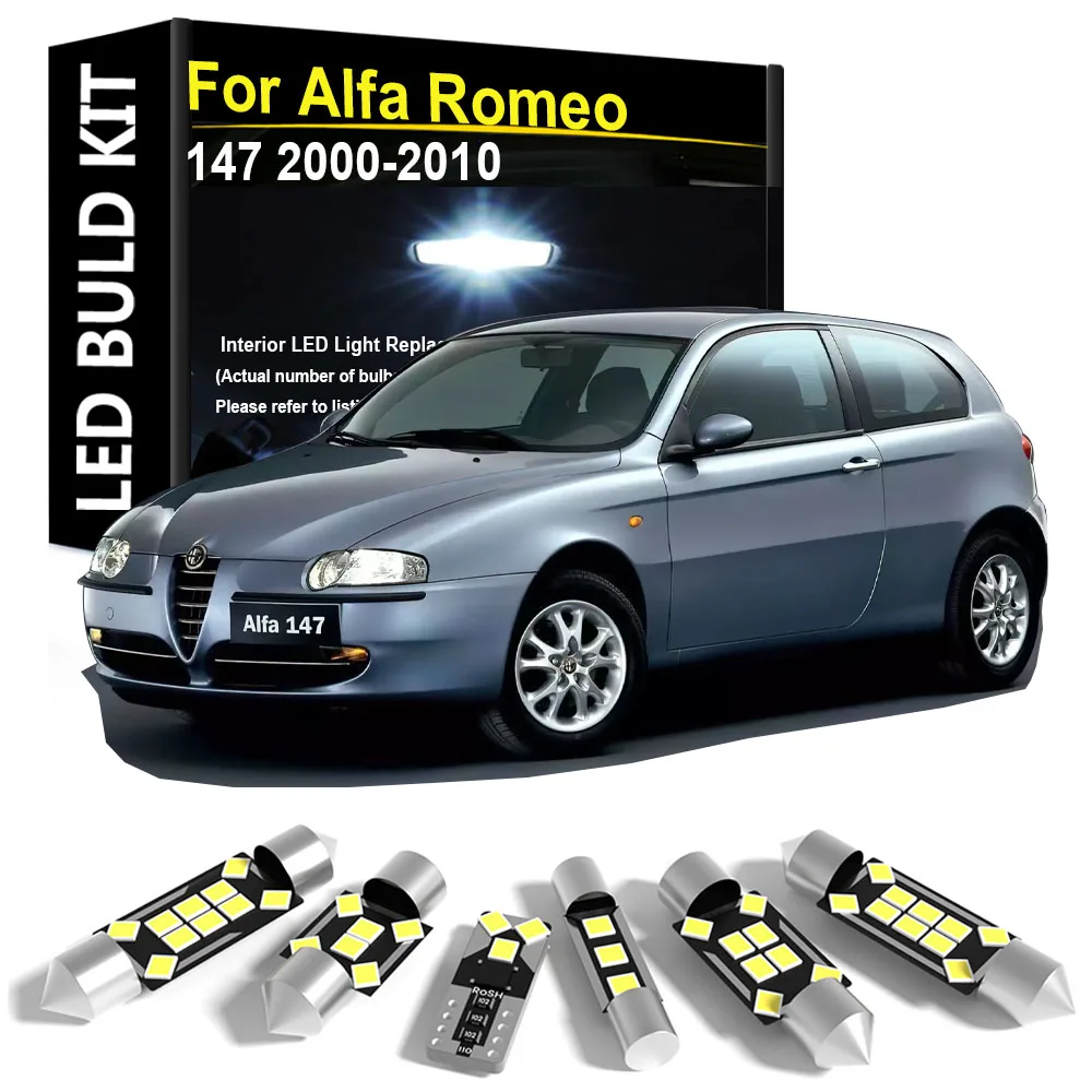 

Car Interior Light LED For Alfa Romeo 147 2000 2001 2002 2003 2004 2005 2006 2007 2008 2009 2010 Map Dome Glove Box Light Canbus