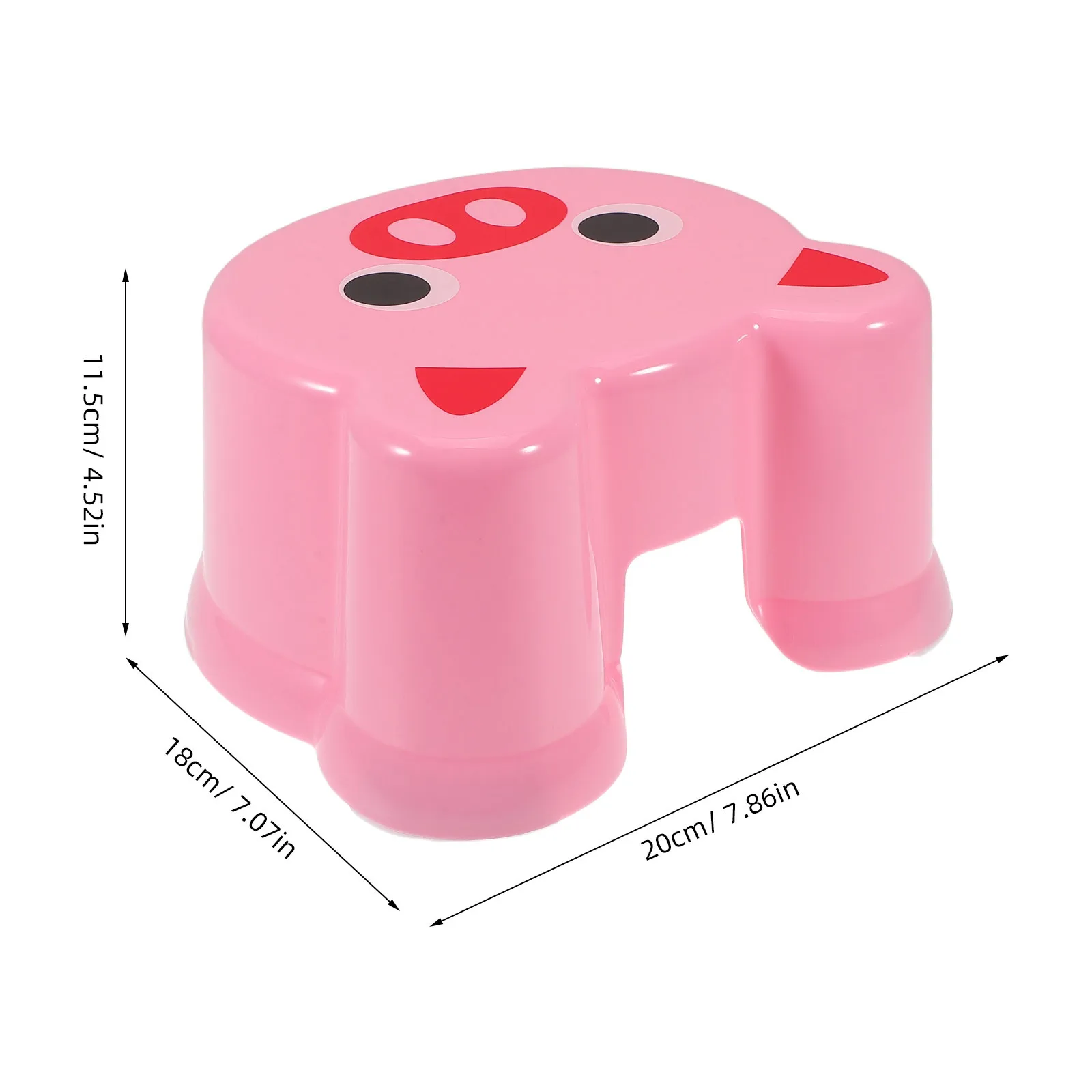 كارتون البراز للأطفال لطيف الحيوان تصميم البلاستيك خطوة عدم الانزلاق المحمولة مقعد صغير للحمام غرفة المعيشة غرفة نوم الاستخدام #5