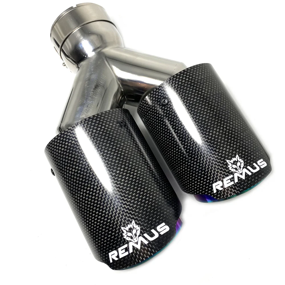 RMS Carbon Fiber Purpl Stainless Steel Universal Automobile Exhaust Pipe Muffler Car Accessories Modification Tip