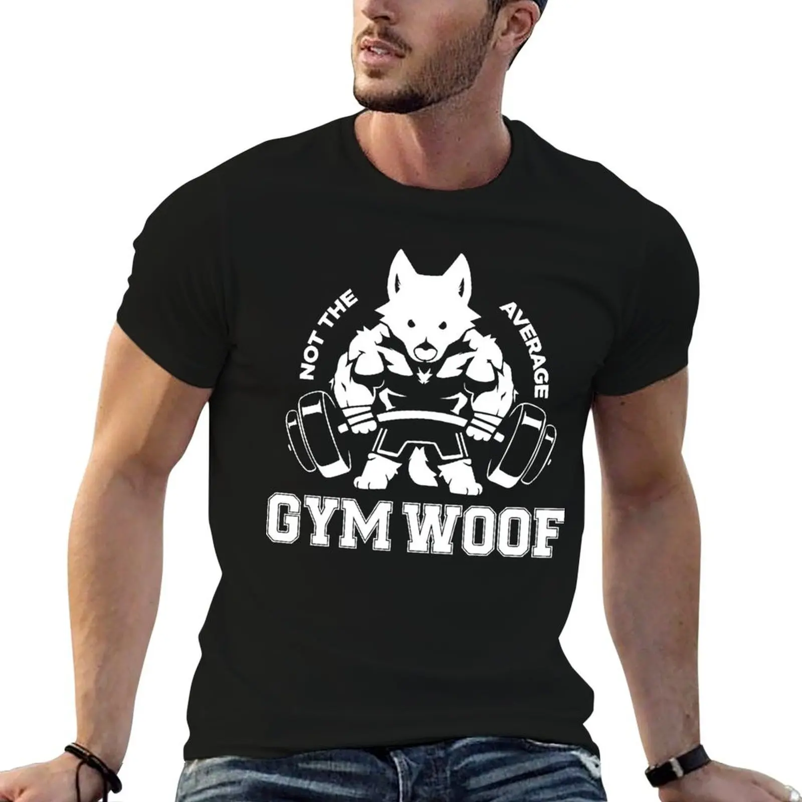 Not the average GYM WOOF T-Shirt gifts for boyfriend quick drying t shirts men
