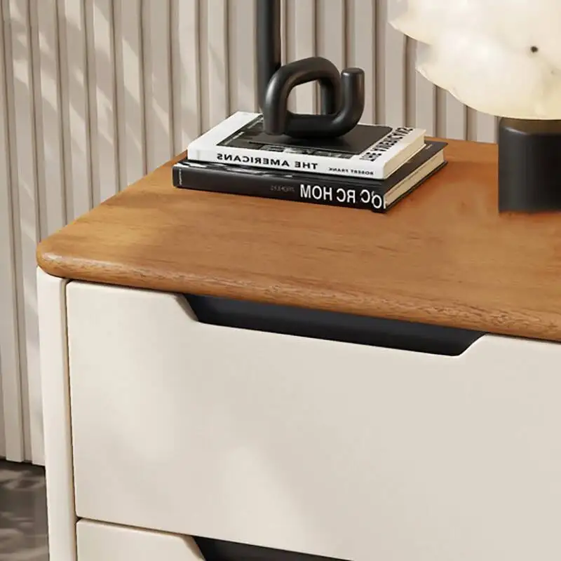 طاولة ليلية على الطراز الشمالي راحة دافئة فريدة من نوعها منضدة شخصية موفرة للمساحة أثاث غرفة نوم Mesita De Noche Dormitorio #5