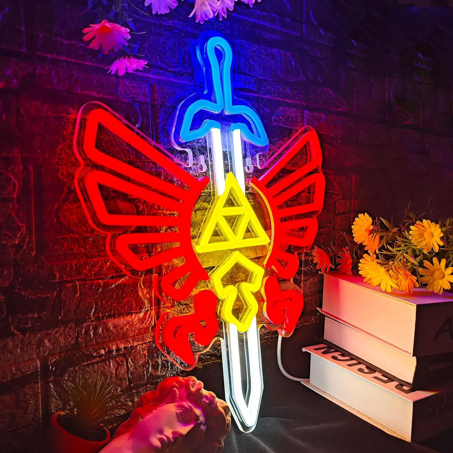 Master Sword Neon Light Sign Powered Dimmable Aesthetics Neon Sign For Wall Decor Gamer Room Party Shop Club Decor Birthday Gift
