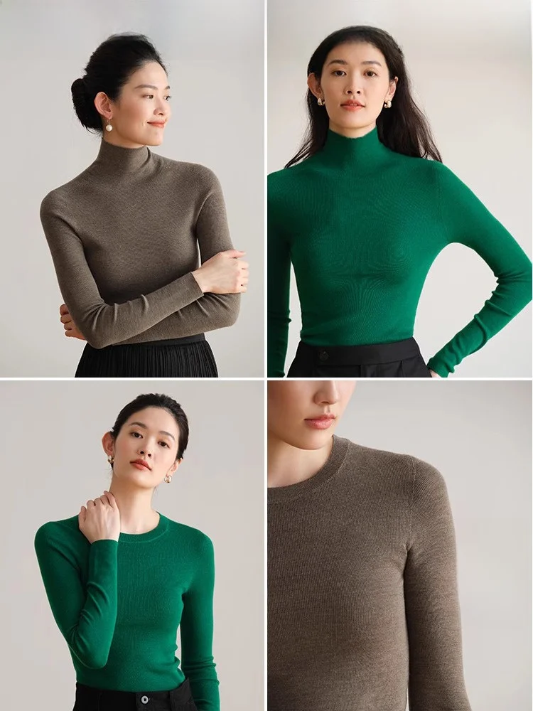 

Оригинальный шерстяной вязаный топ для путешествий, женский зимний топ с несколькими воротниками Yangzhou, шелковый топ Waable Camere