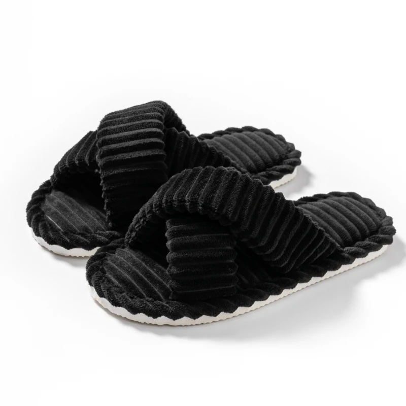 Men's Solid Color Household Crossover Slippers Indoor Bedroom Wooden Floor Quiet Lightweight Breathable Comfortable Home image 6