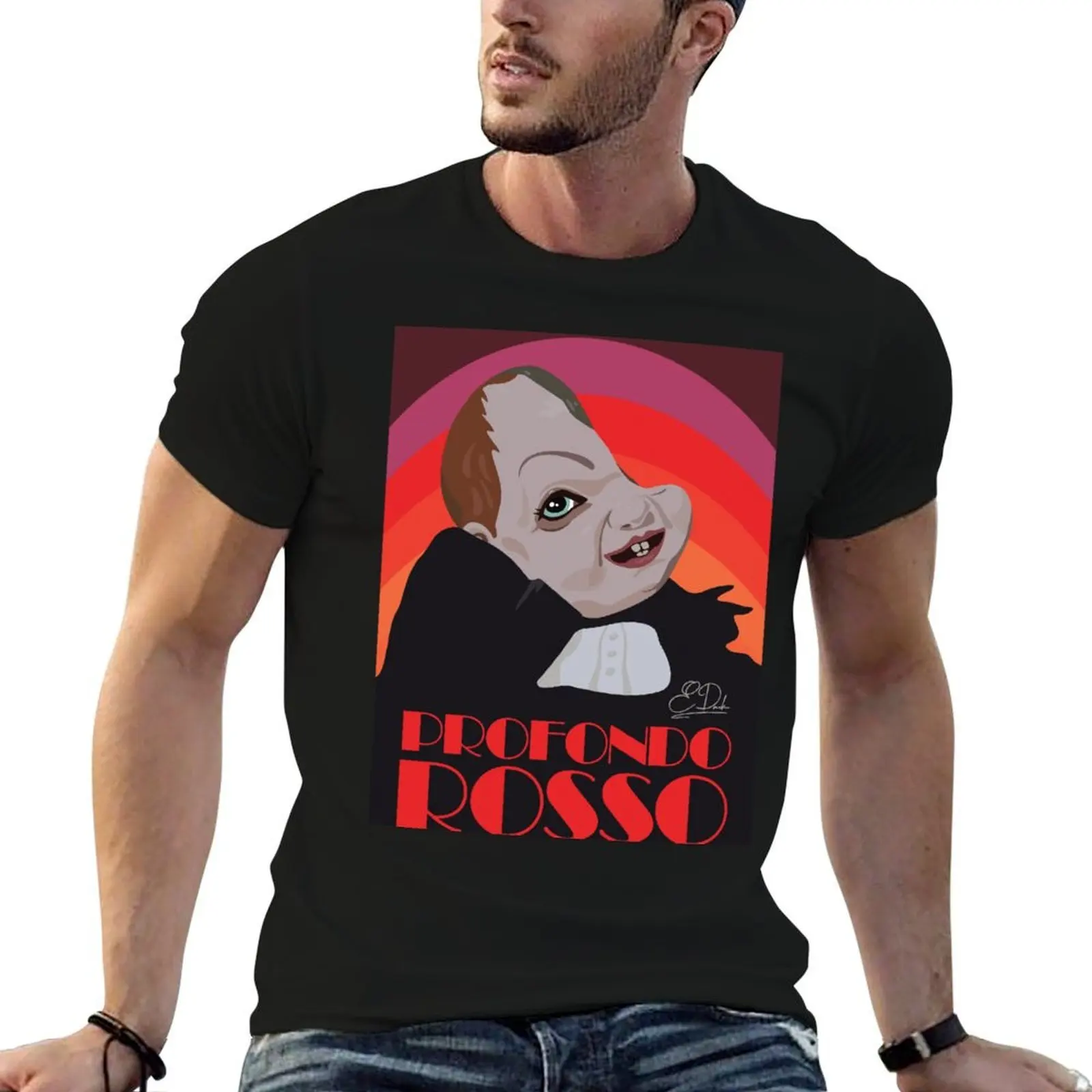 

Profondo Rosso T-Shirt cotton t shirt pack t shirts for man graphic vintage cotton tshirt 100% T-Shirt