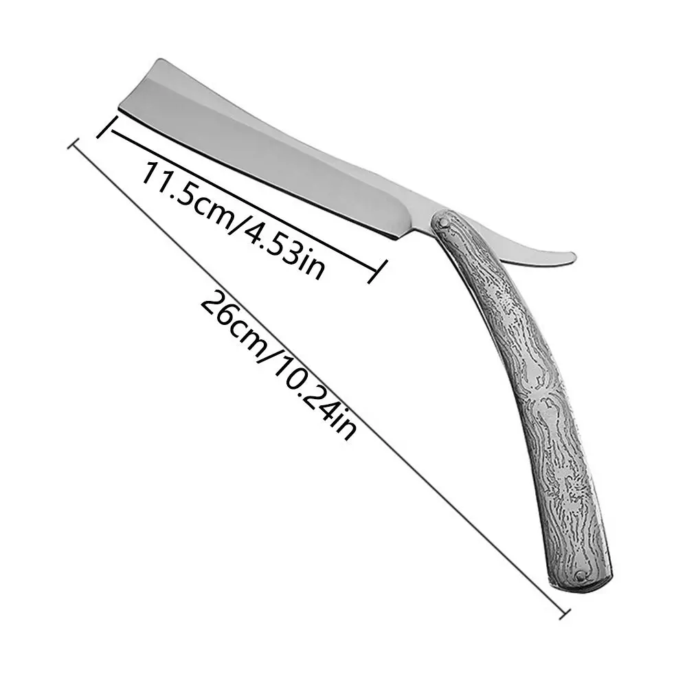 Rasoir Droit et Lisse en Acier Inoxydable, Outil de Barbier Traditionnel Manuel Anti-ALD pour la Maison